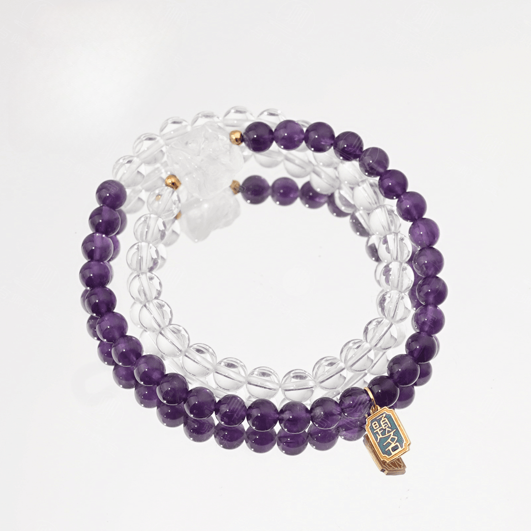 Amethyst & Clear Quartz Harmony Bracelet